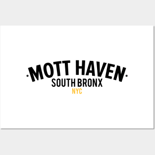 Mott Haven Bronx NYC- Modern Minimalistic Typography Posters and Art